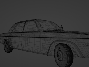 Generic 70s soviet sedan Model 3D