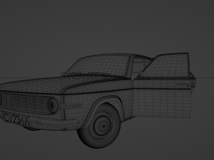 Generic 70s soviet sedan Model 3D