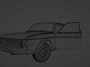 Generic 70s soviet sedan 3D Model