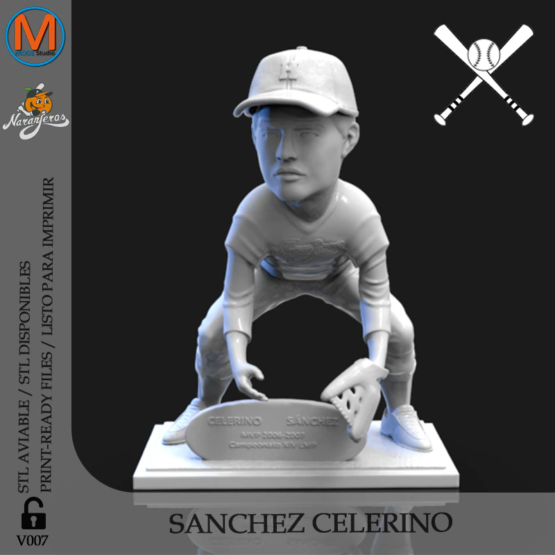 CELERINO SANCHEZ BUST FORMAT - V007 3D Print Model .c4d .max .obj .3ds .fbx .stl .blend 