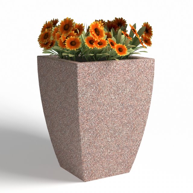 Flowerpot B8 3D Модель .c4d .max .obj .3ds .fbx .stl .blend 