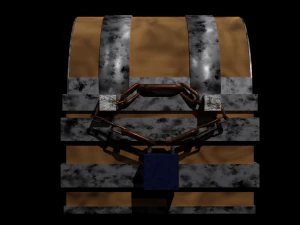 Empty Treasure Chest 3D Model