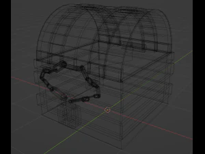 Empty Treasure Chest 3D Model