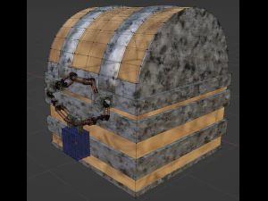 Empty Treasure Chest 3D Model