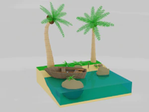 The most beautiful tropical scene is the landscape 3D Model