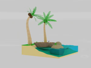 The most beautiful tropical scene is the landscape 3D Model