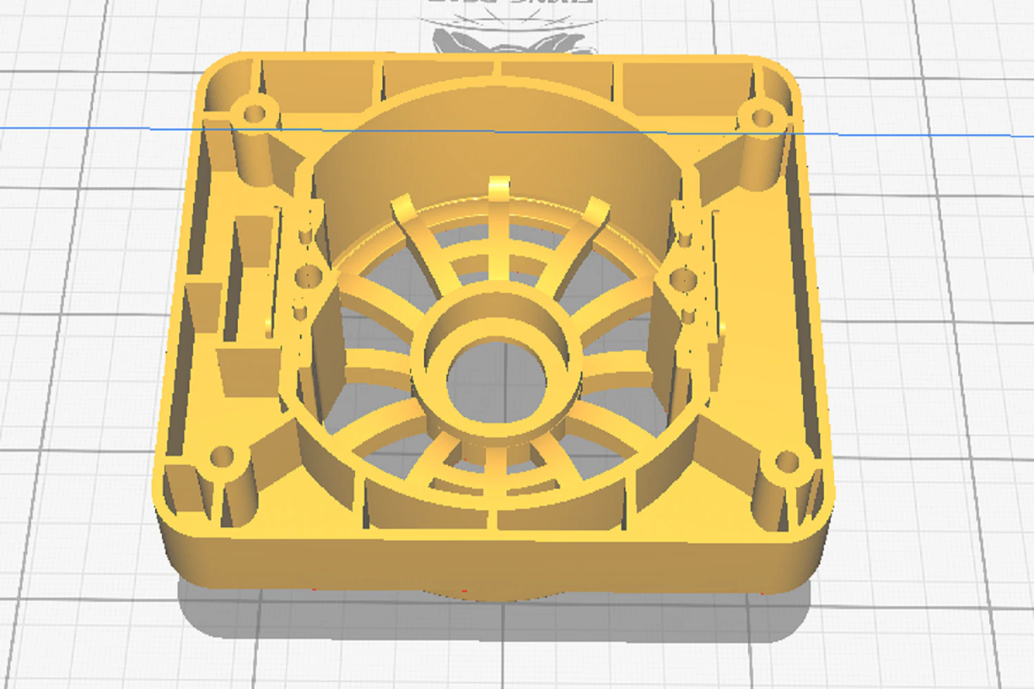 Makita lawn mower motor cover 3D Model .c4d .max .obj .3ds .fbx .stl .blend 