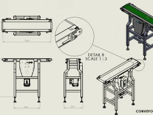 Belt conveyor 3D Model