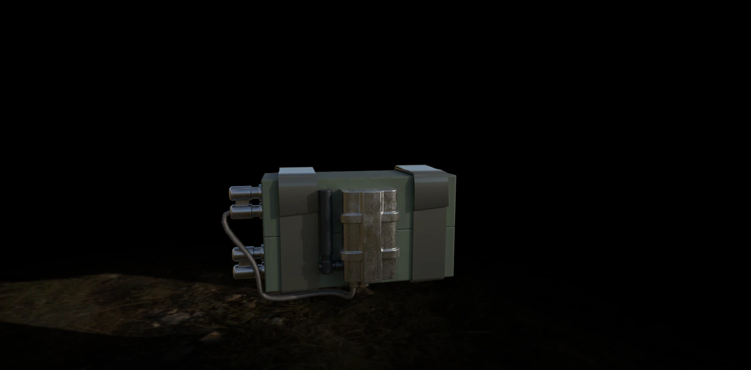 Customizable Explosive and Detonator 3D Model .c4d .max .obj .3ds .fbx .stl .blend 