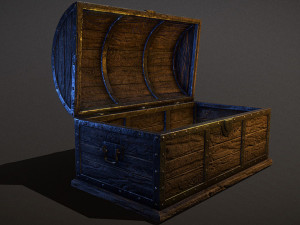 Wooden Coffer - low poly 3D 模型