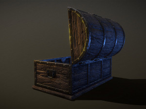 Wooden Coffer - low poly 3D Модель