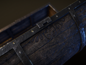 Wooden Coffer - low poly 3D Модель