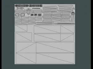 Wooden Coffer - low poly 3D Model