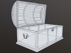 Wooden Coffer - low poly 3D Модель