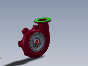 Centrifugal pump volute casing with impeller 3D Model