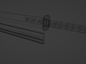 Shinobi short sword 3D Model
