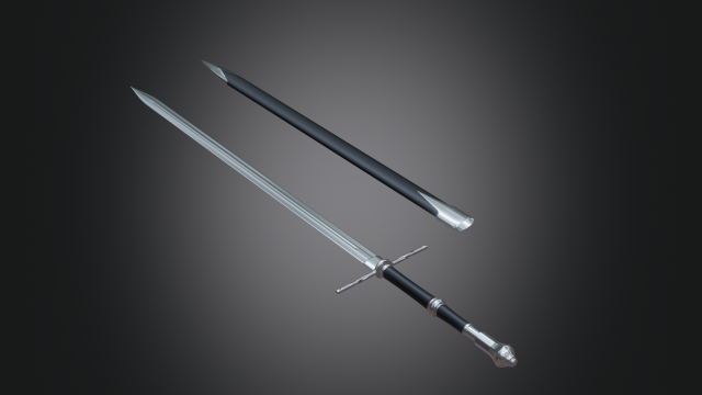 Bastard Sword 3Dモデル .c4d .max .obj .3ds .fbx .stl .blend