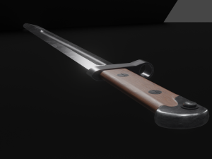 Bayonet knife low-poly 3D मॉडल
