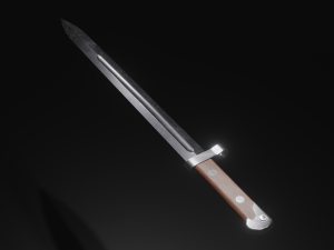Bayonet knife low-poly 3D मॉडल