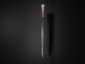 Bayonet knife low-poly 3D मॉडल