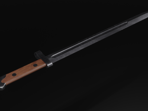 Bayonet knife low-poly 3D मॉडल