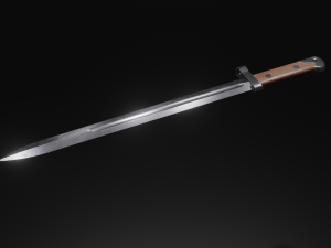 Bayonet knife low-poly 3D मॉडल