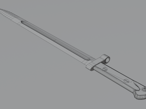 Bayonet knife low-poly 3D मॉडल