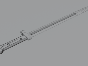 Bayonet knife low-poly 3D मॉडल