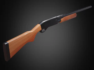 Strzelba Remington 870 low-poly Model 3D