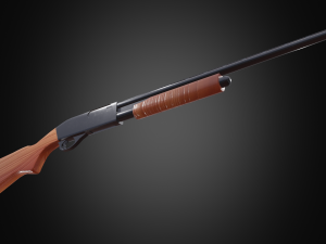 Shotgun Remington 870 low-poly 3D Модель