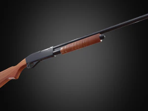 Strzelba Remington 870 low-poly Model 3D