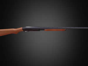 Shotgun Remington 870 low-poly 3D Модель