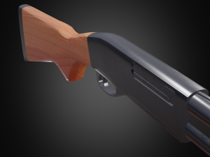 Shotgun Remington 870 low-poly 3D Модель
