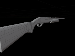 Shotgun Remington 870 low-poly 3D Модель