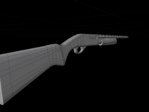 Strzelba Remington 870 low-poly Model 3D