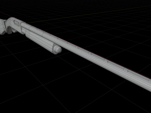 Shotgun Remington 870 low-poly 3D Модель