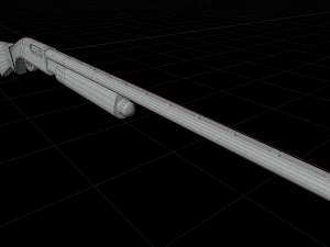 Strzelba Remington 870 low-poly Model 3D