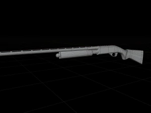 Strzelba Remington 870 low-poly Model 3D