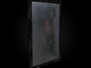 Old bloody shabby cracked mirror Low-poly 3D 모델