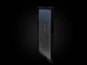 Old bloody shabby cracked mirror Low-poly 3D Model