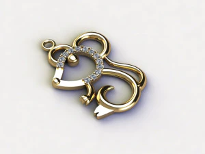 미키 마우스 펜던트 3D 모델