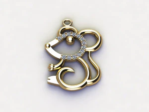 Mickey Mouse Pendant 3D Model