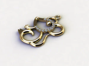 Mickey Mouse Pendant 3D Model