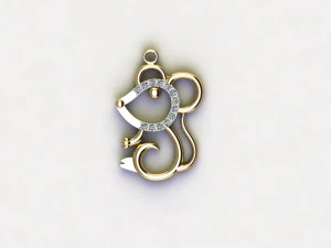 Mickey Mouse Pendant 3D Model