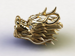 Dragon China Head Modèle 3D