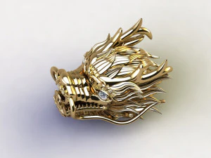Dragon China Head 3D Model