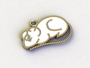 Mouse Pendant Modello 3D