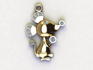 Mouse Pendant 3d cad file 3D Model
