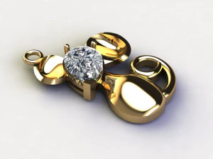 Mouse pendant cad file 3D Model