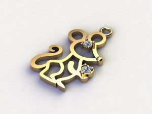 Mouse pendant cad file 3D 모델